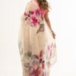 Beautiful Organza Silk Saree with Handwork