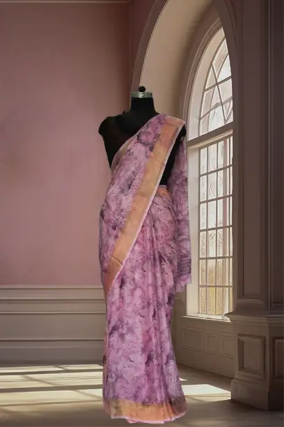 Pure Digital Printed Chiffon Saree