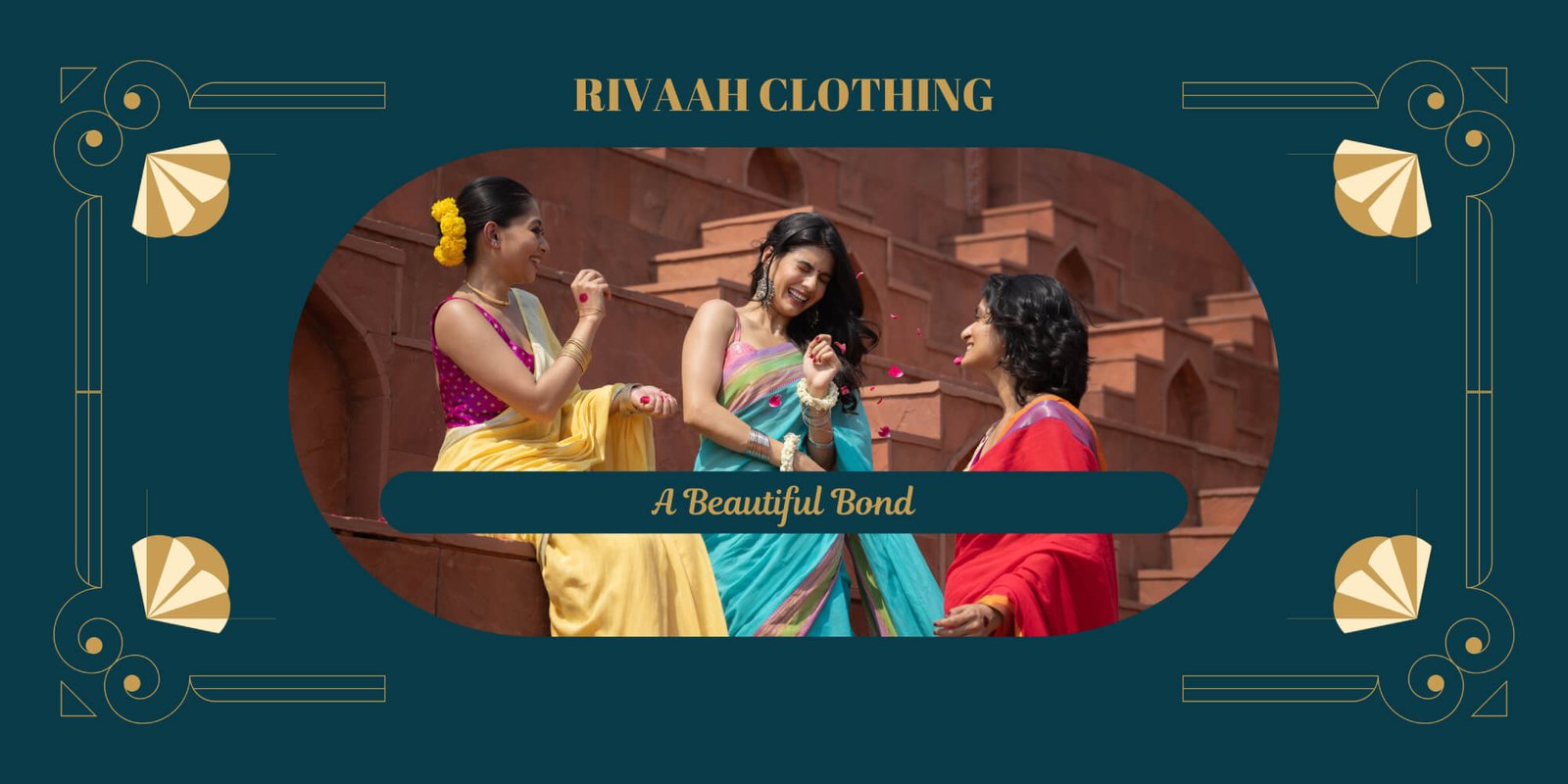 Diwali Sale Banner in Dark Green Gold Cream Modern Luxe Style (1) (1)