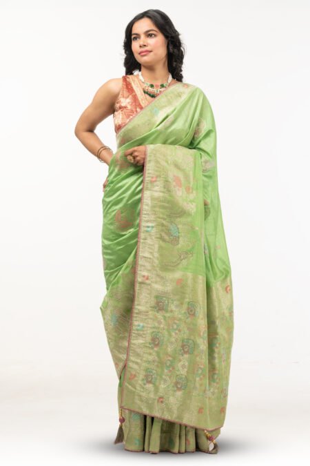 Forest Fantasy Garhwal Silk Saree.