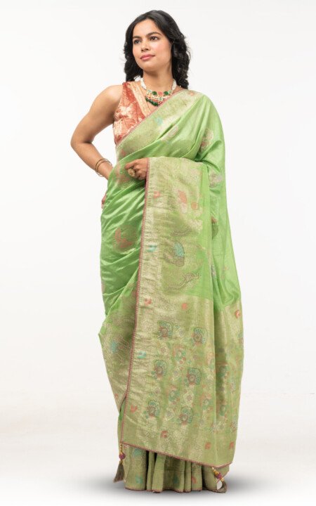 Forest Fantasy Garhwal Silk Saree.