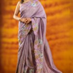 Exclusive Garhwal Tussar silk saree.