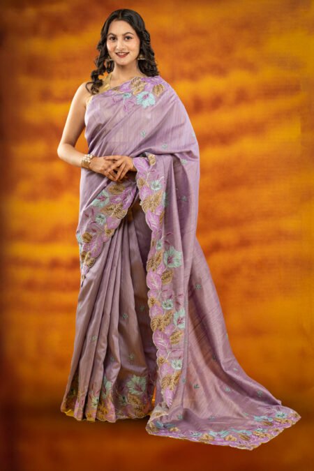 Exclusive Garhwal Tussar silk saree.