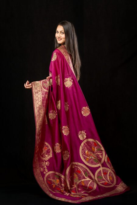 Royale Plum Mono-Banglori Silk Saree