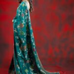 Jade Jewel Teal Gadwal Silk Saree