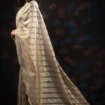 Golden Foil Rich Lehriya Jimmy Choo Saree