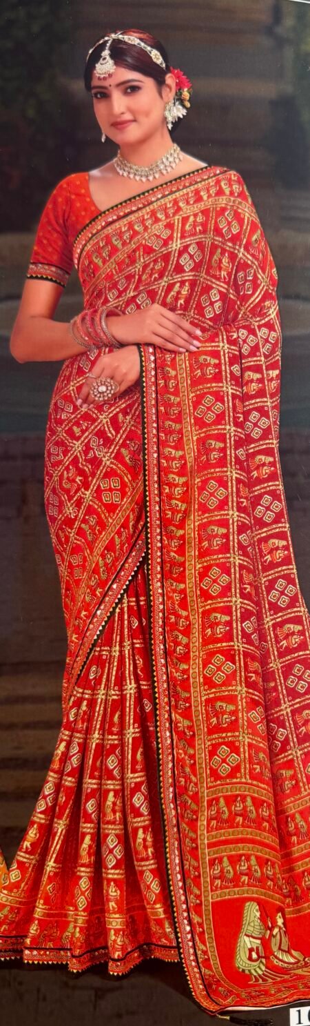 Virasat 003 Moss Crepe Saree