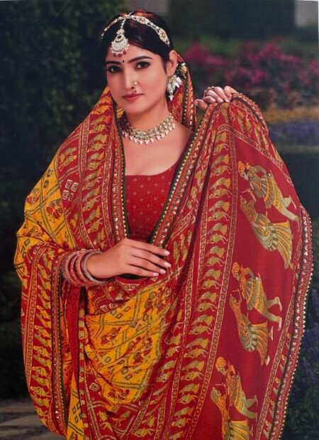 Virasat 001 Moss Crepe Saree