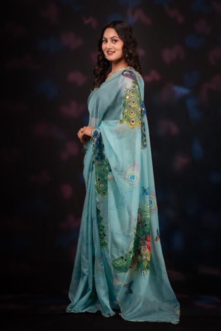 Pure Organza Handwork Saree