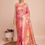 Peach Blossom Paithani Silk Saree