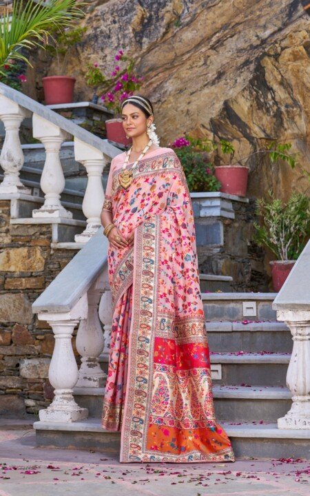 Blooming Grace Banarasi Silk Saree