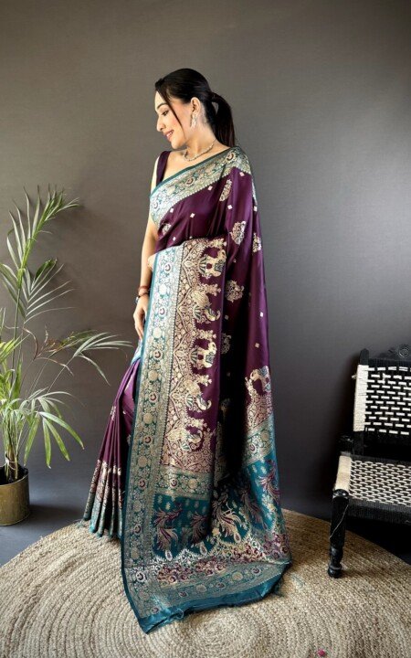 Zari Nirvana Banarasi Silk Saree.