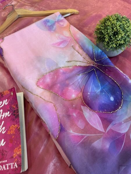 Butterfly Chiffon Saree