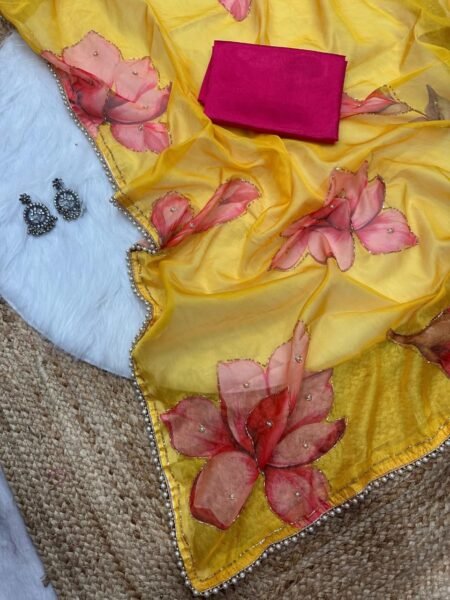 Sunshine Blossom Georgette Saree.