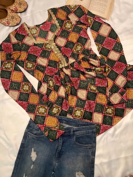 Beautiful Bandhni Print Rayon Kurti