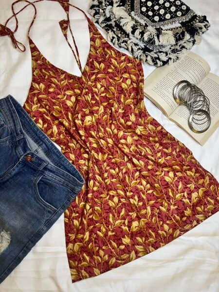 Autumn Vine Halter Top