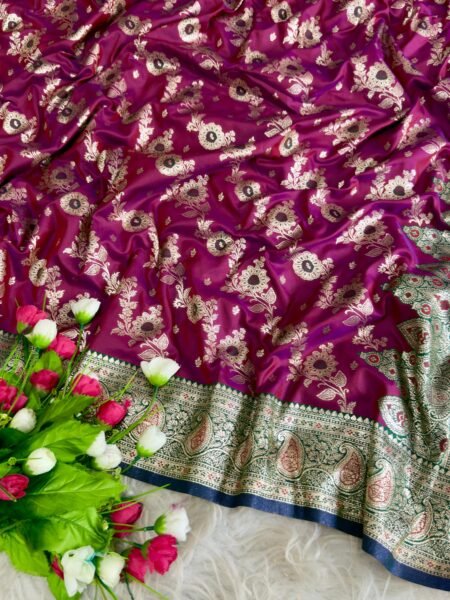 Royal Orchid Banarasi Silk Saree