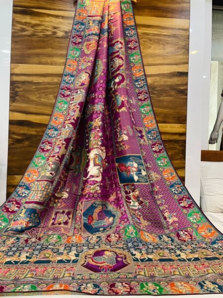 Majestic Plum Banarasi Silk Saree