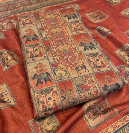 Royal Heritage Woolen Suit Set (rust)