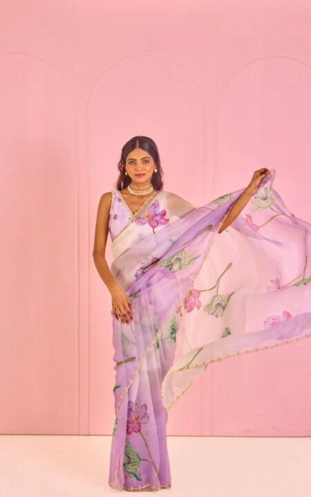 Floral Handwork Saree.