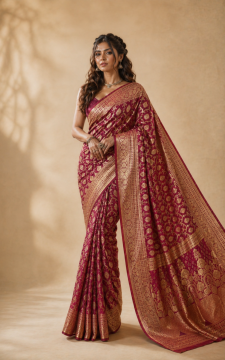 Raktambari Rajsi Banarasi Silk Saree