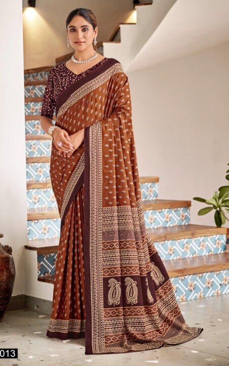 Cocoa Classic Buta Cotton Saree